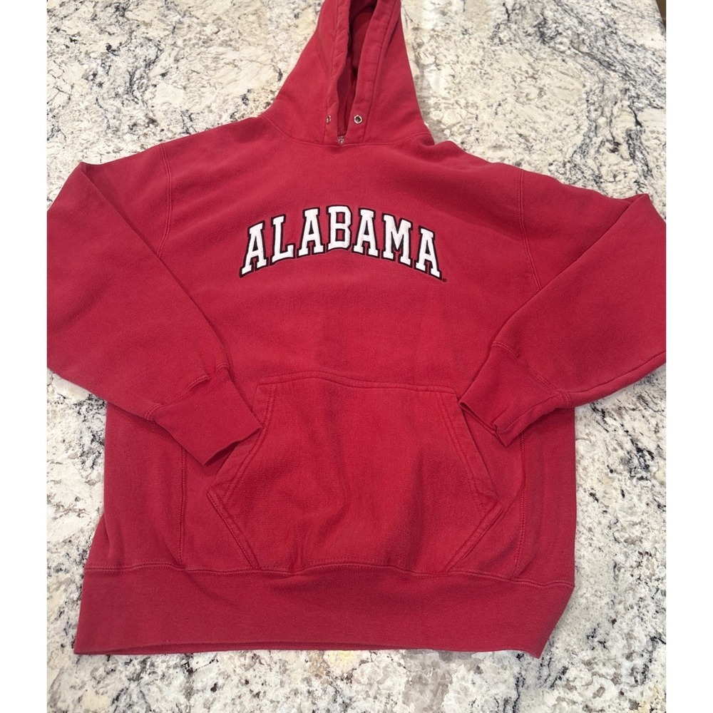 Vintage Steve & Barrys 1990s Alabama Crimson Tide Team Hoodie Sweatshirt Size Am